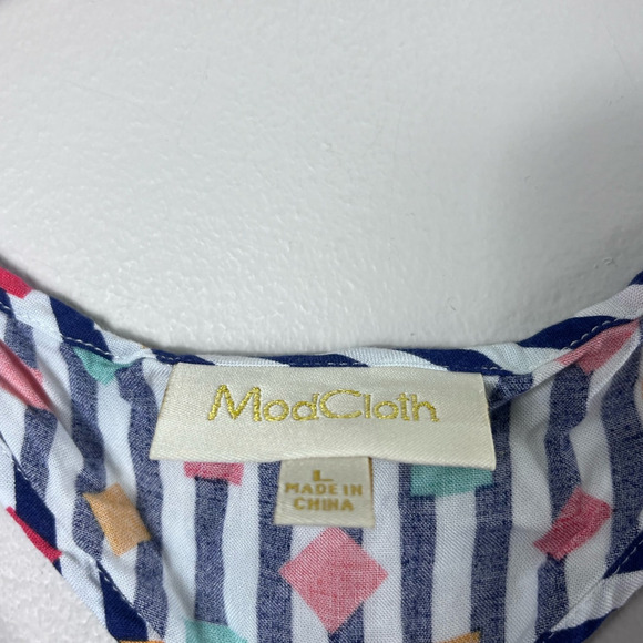 Women's Vintage ModCloth Confetti Tank Top L - Picture 3 of 5